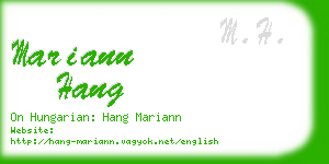 mariann hang business card